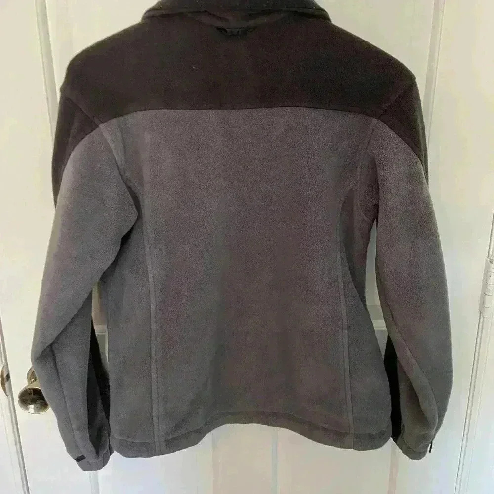 Women's Columbia Fleece Coat - Size Small - Gray and Black - Picture 4 of 4